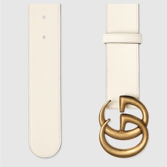 Gucci GG Marmont White Wide Belt - Picture 9 of 10